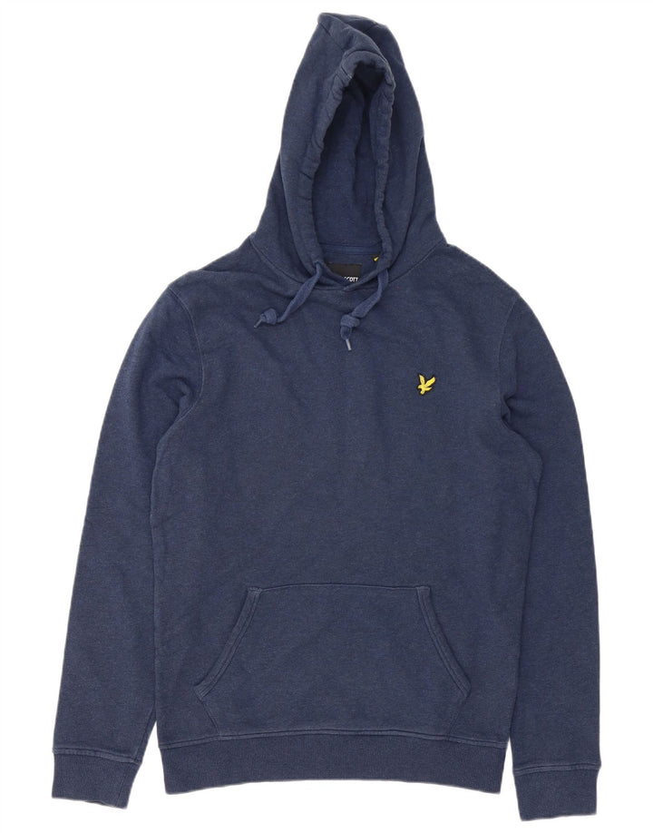 Lyle & Scott Ανδρικά φούτερ με κουκούλα, μεσαίο μπλε βαμβακερό