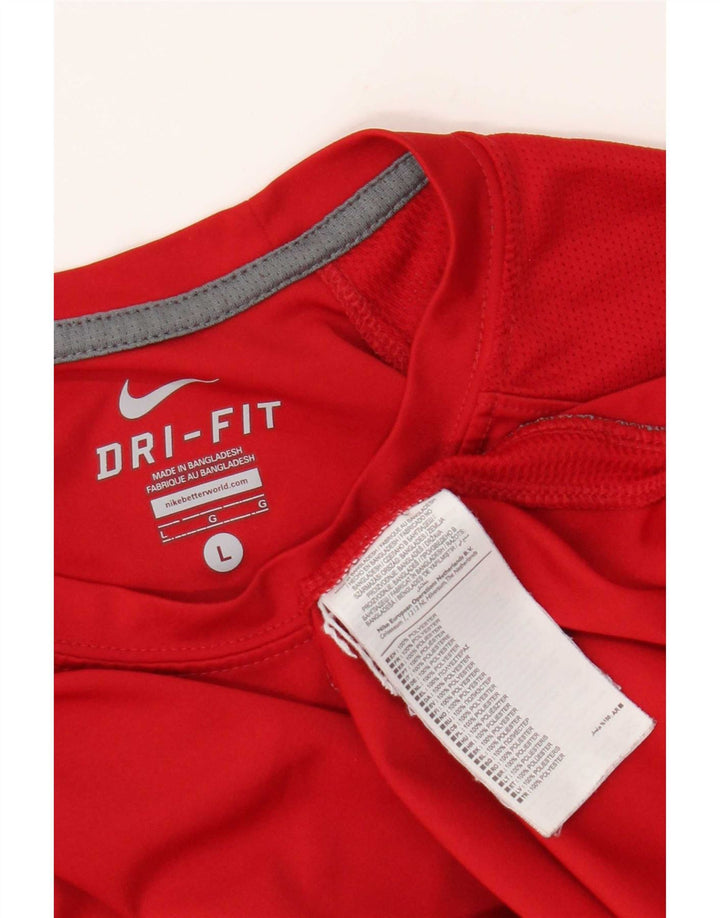 Ανδρικό T-Shirt Nike Dri Fit Top μεγάλο κόκκινο πολυεστέρα