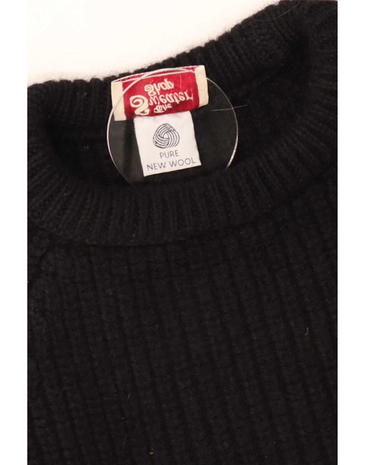 The Sweater Shop Ανδρικό Boat Neck Jumper Medium Black New Wool