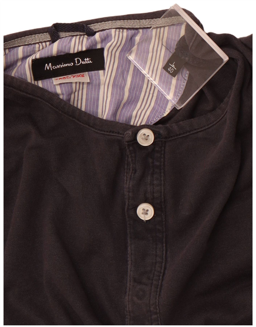 MASSIMO DUTTI Ανδρικό T-Shirt Top Large Navy Blue