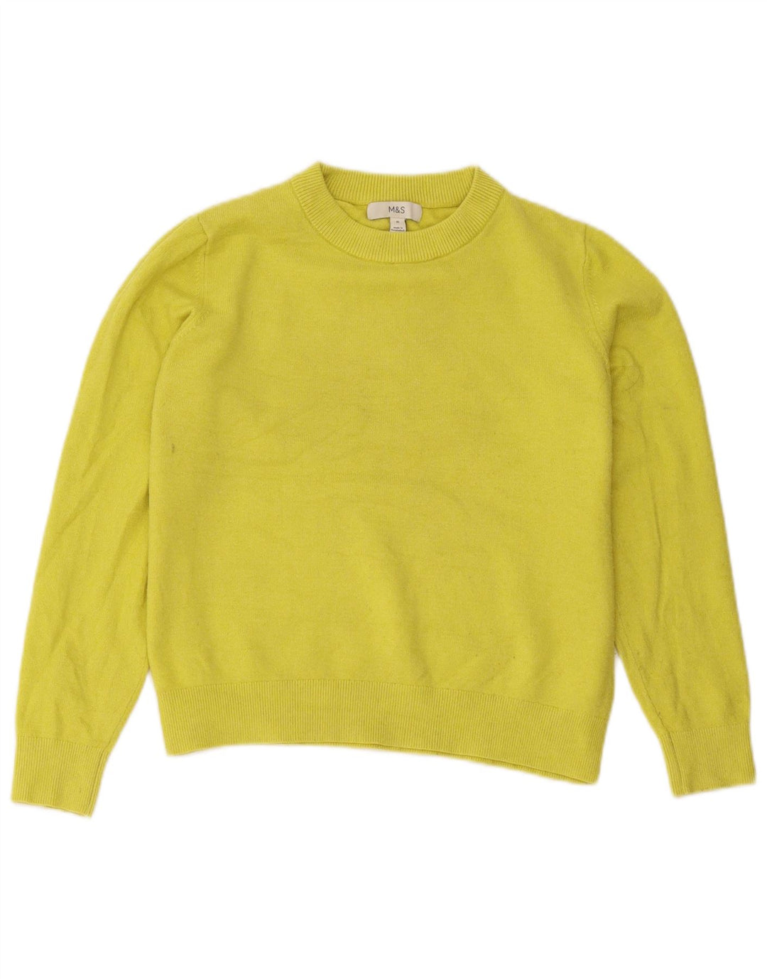 Marks & Spencer Γυναικείο πουλόβερ με λαιμόκοψη UK 14 Medium Yellow