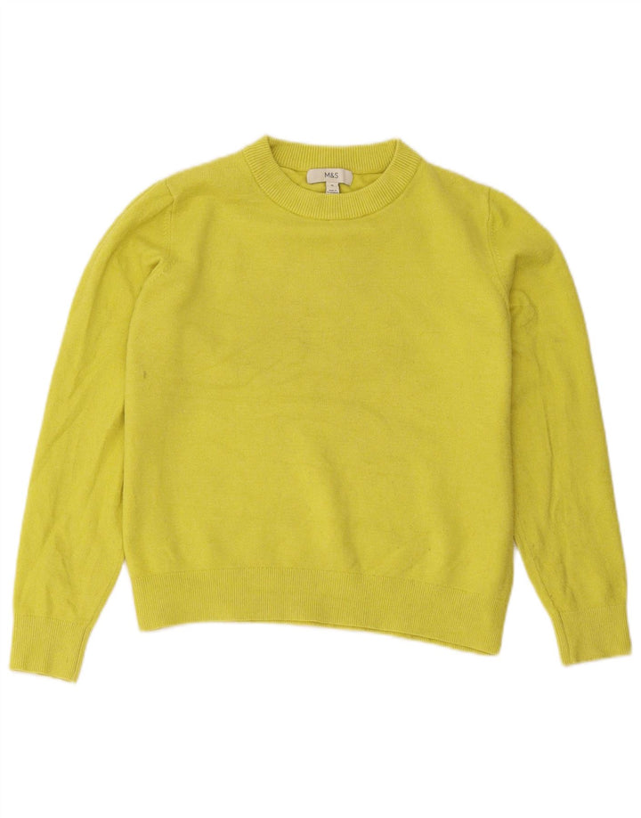 Marks & Spencer Γυναικείο πουλόβερ με λαιμόκοψη UK 14 Medium Yellow
