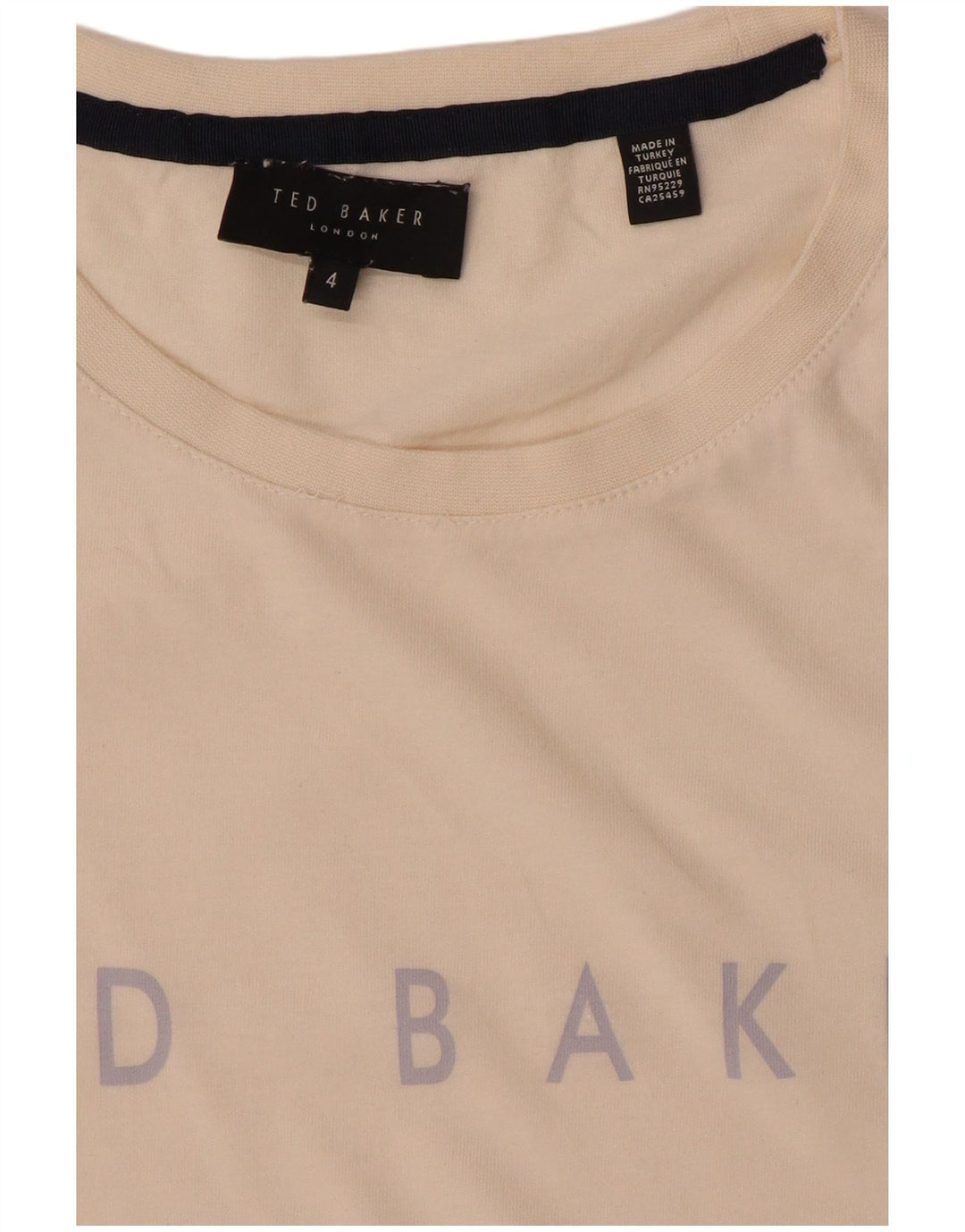 Ανδρικό T-Shirt γραφικό Ted Baker Top Size 4 Large White