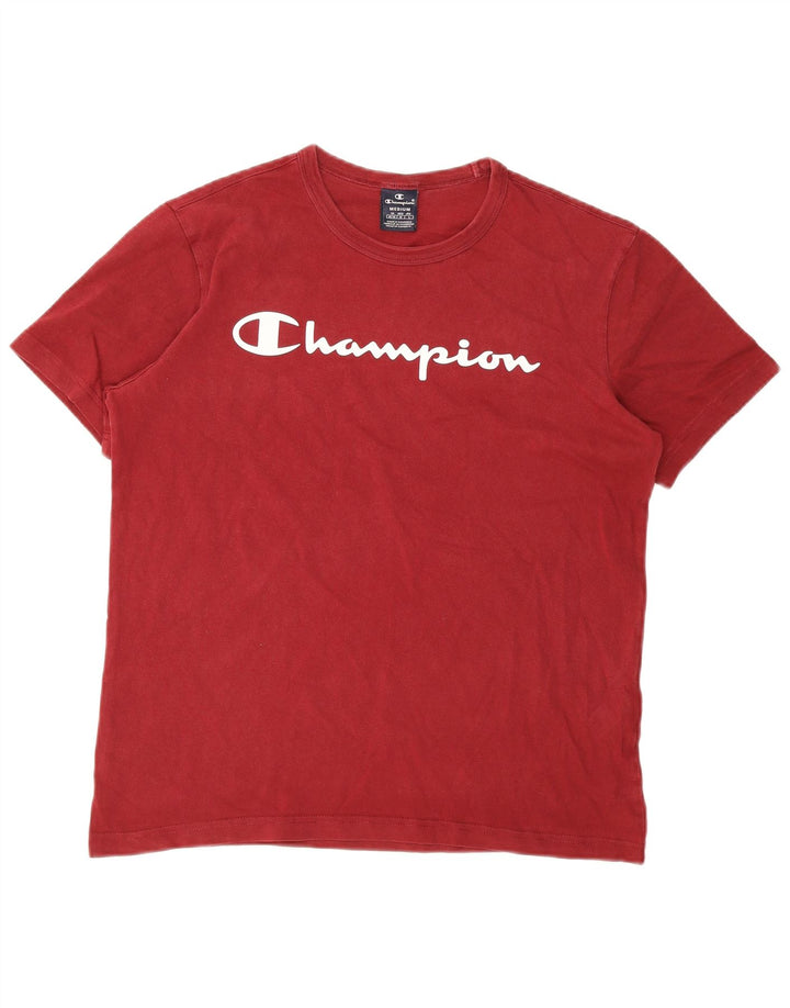 Ανδρικό γραφικό T-Shirt Champion Top Μεσαίο κόκκινο βαμβακερό