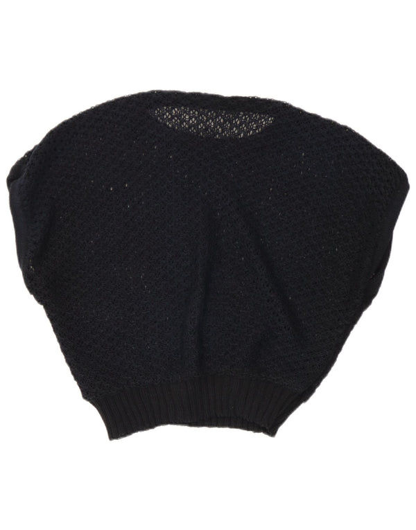 Vintage Γυναικείο Crochet Vest Tank Top UK 14 Medium Black