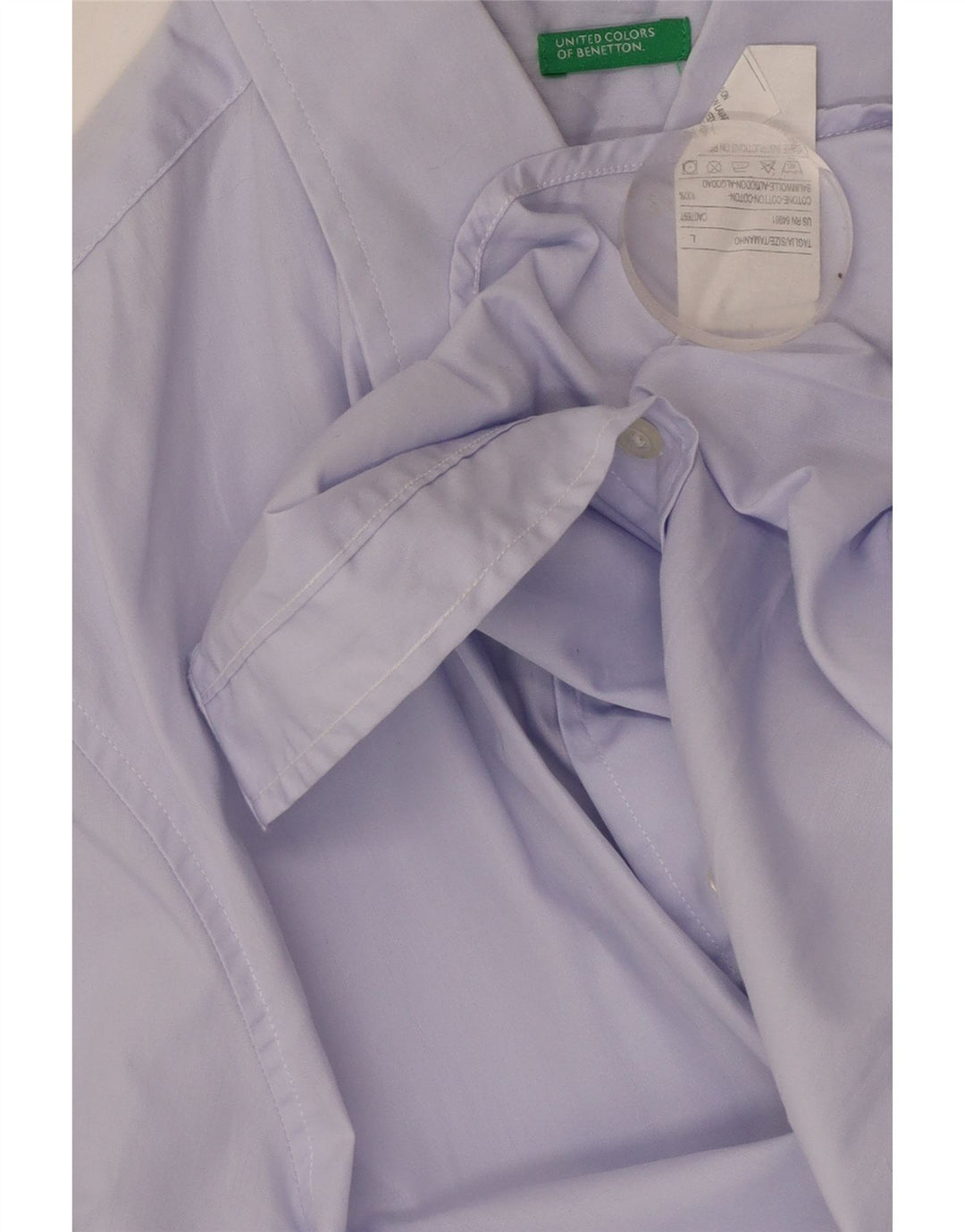 BENETTON Ανδρικό πουκάμισο μεγάλο μωβ βαμβακερό