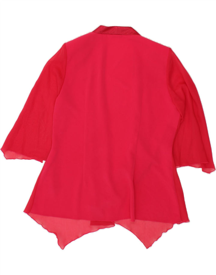 VINTAGE Womens 3/4 Sleeve Cardigan Top EU 40 Medium Pink Polyester Vintage Vintage and Second-Hand Vintage from Messina Hembry 