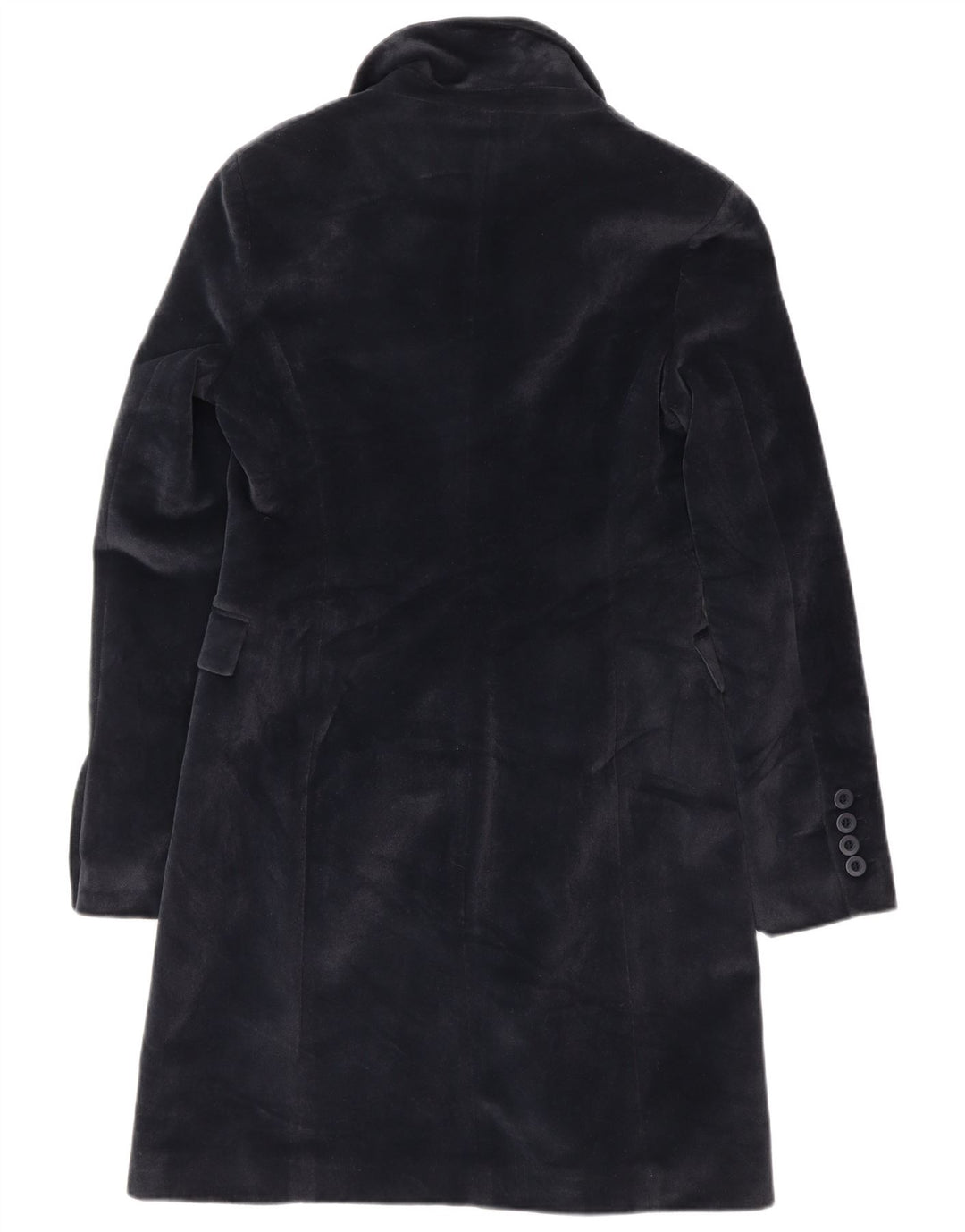 Vintage γυναικείο πανωφόρι UK 10 Small Navy Blue Polyester