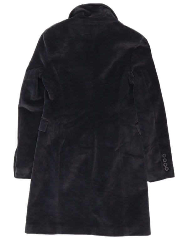 Vintage γυναικείο πανωφόρι UK 10 Small Navy Blue Polyester