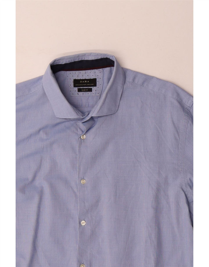 Ανδρικό πουκάμισο ZARA Slim Fit 2XL Μπλε