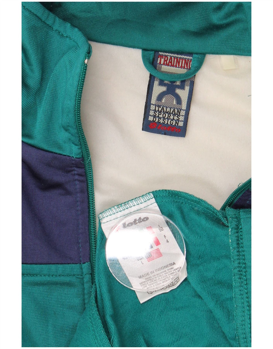 Ανδρική φόρμα LOTTO Top Jacket UK 40/42 Large Turquoise Colourblock