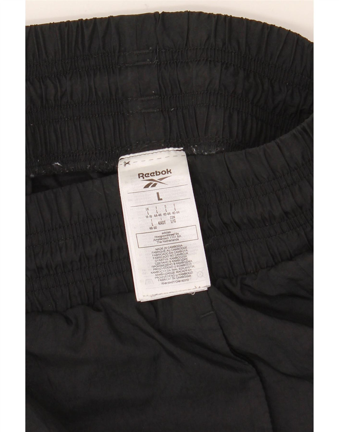 Reebok γυναικεία φόρμα παντελόνια UK 16/18 Large Black Polyamide