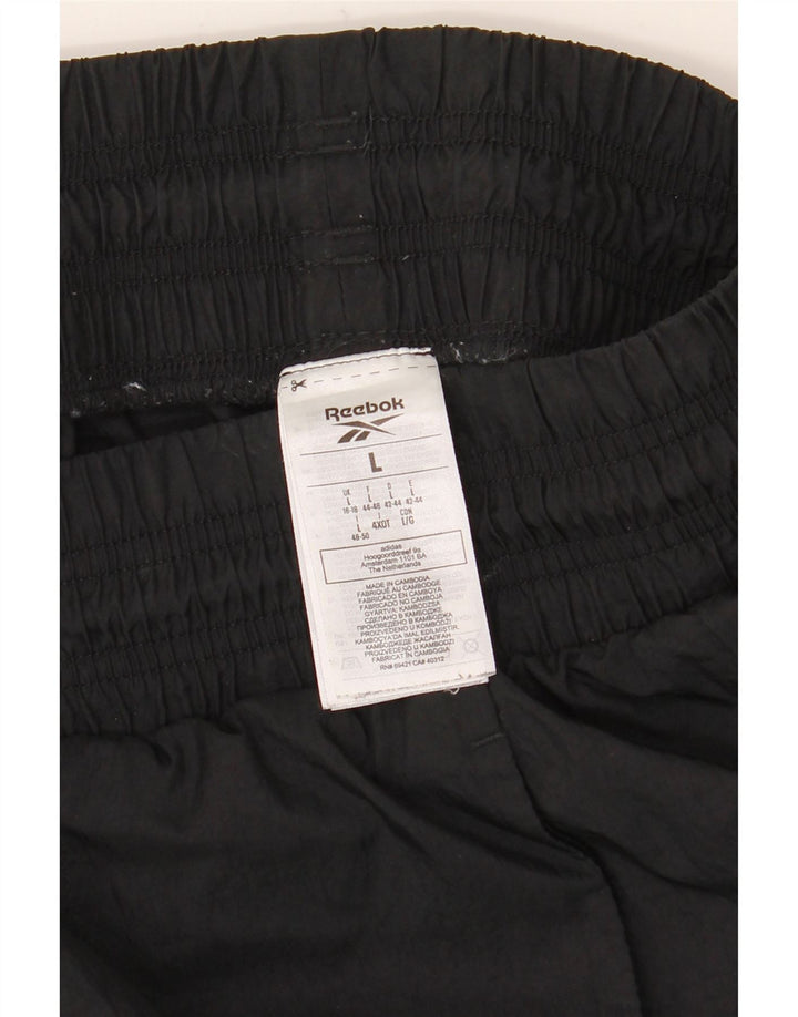 Reebok γυναικεία φόρμα παντελόνια UK 16/18 Large Black Polyamide