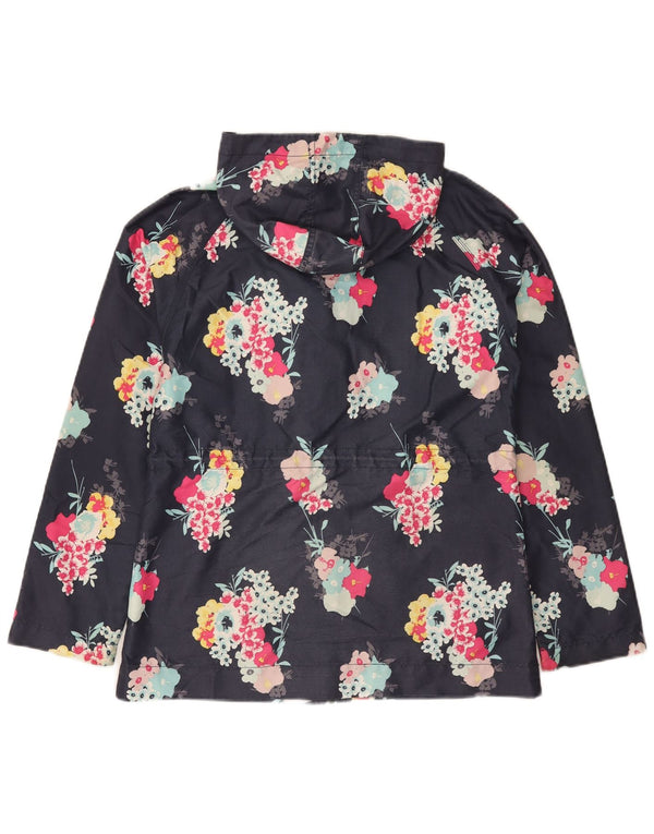 Animal γυναικείο μπουφάν βροχής με κουκούλα UK 8 Small Navy Blue Floral Polyester
