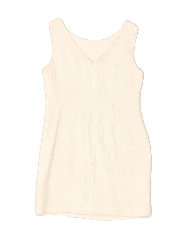 BANANA REPUBLIC Womens Petite Sleeveless Sheath Dress US 0 XS Off White | Vintage Banana Republic | Thrift | Second-Hand Banana Republic | Used Clothing | Messina Hembry 