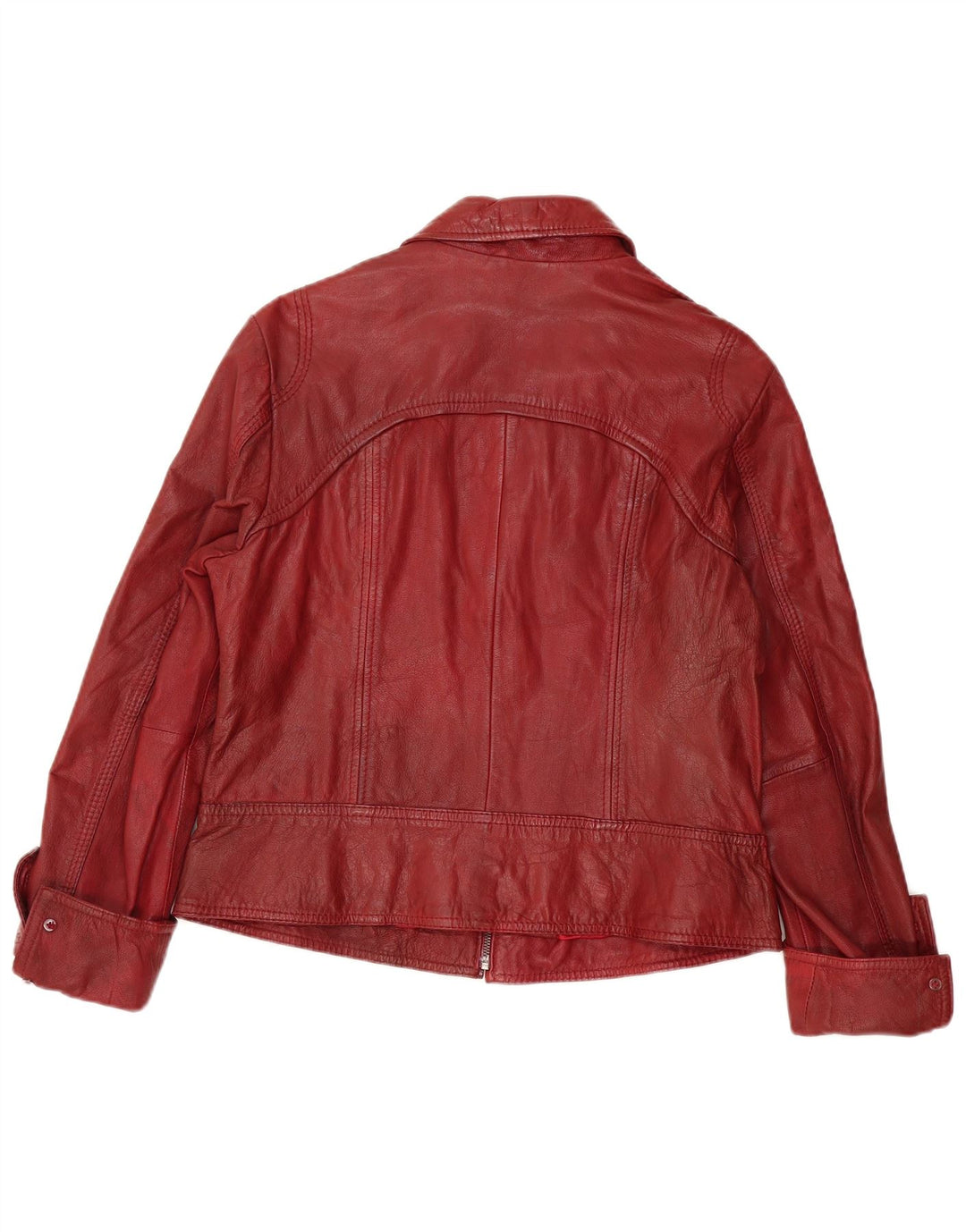 Kapalua Γυναικείο Δερμάτινο Μπουφάν UK 16 Large Burgundy Leather