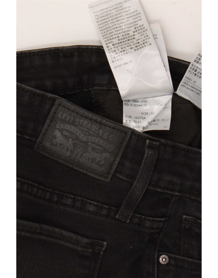 Levi's Womens 712 Slim Jeans W28 L30 Μαύρο βαμβακερό