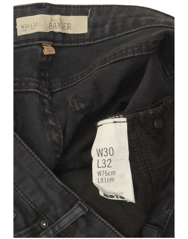 TOPSHOP Γυναικείο Baxter Slim Jeans W30 L32 Μαύρο βαμβακερό