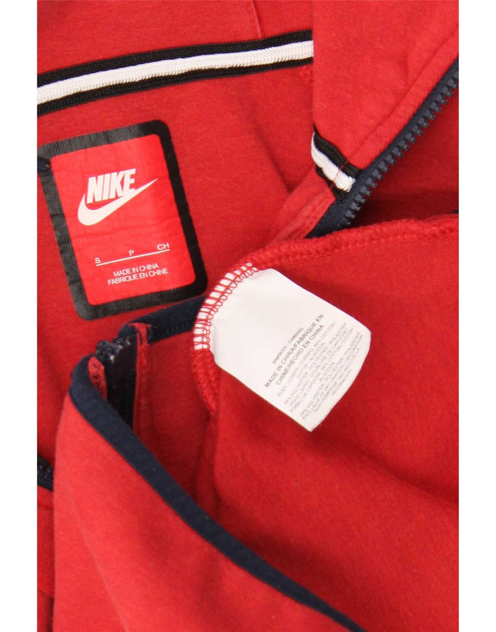 Ανδρικό πουλόβερ Nike με φερμουάρ, μικρό κόκκινο βαμβακερό
