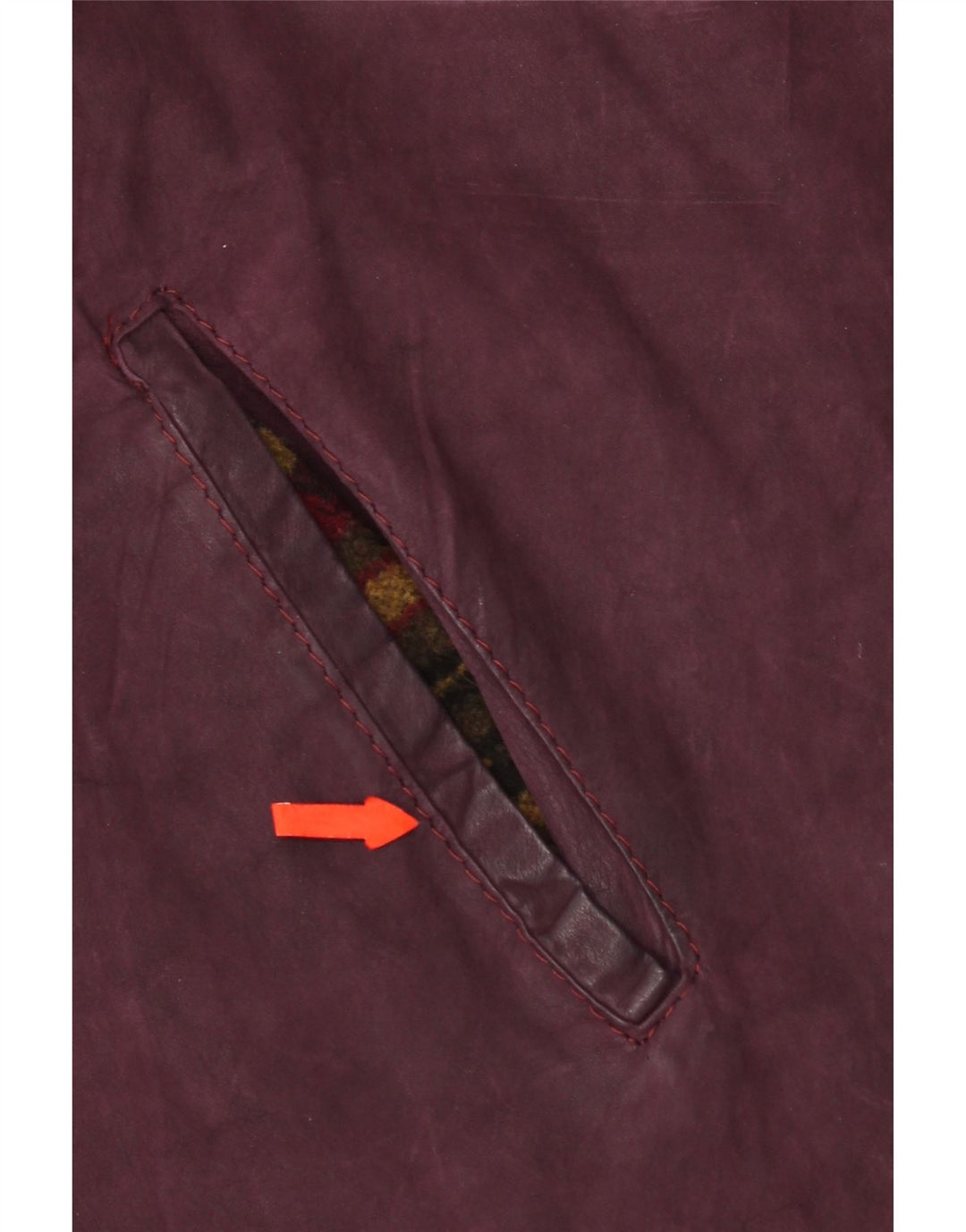 Vintage Γυναικείο Δερμάτινο Παλτό Poncho με κουκούλα One Size Maroon