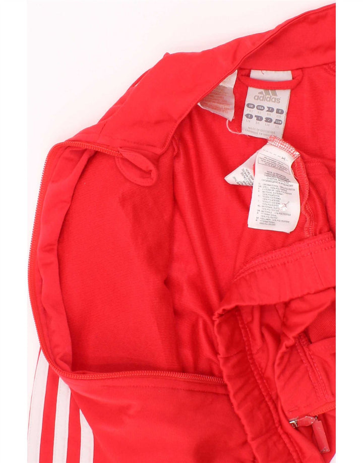 Κορίτσια αθλητική φόρμα Adidas Top Jacket 7-8 Years Red Colourblock Polyester