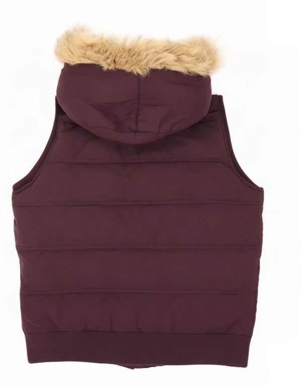 Fat Face Γυναικεία κουκούλα με επένδυση Gilet UK 18 XL Purple Polyester