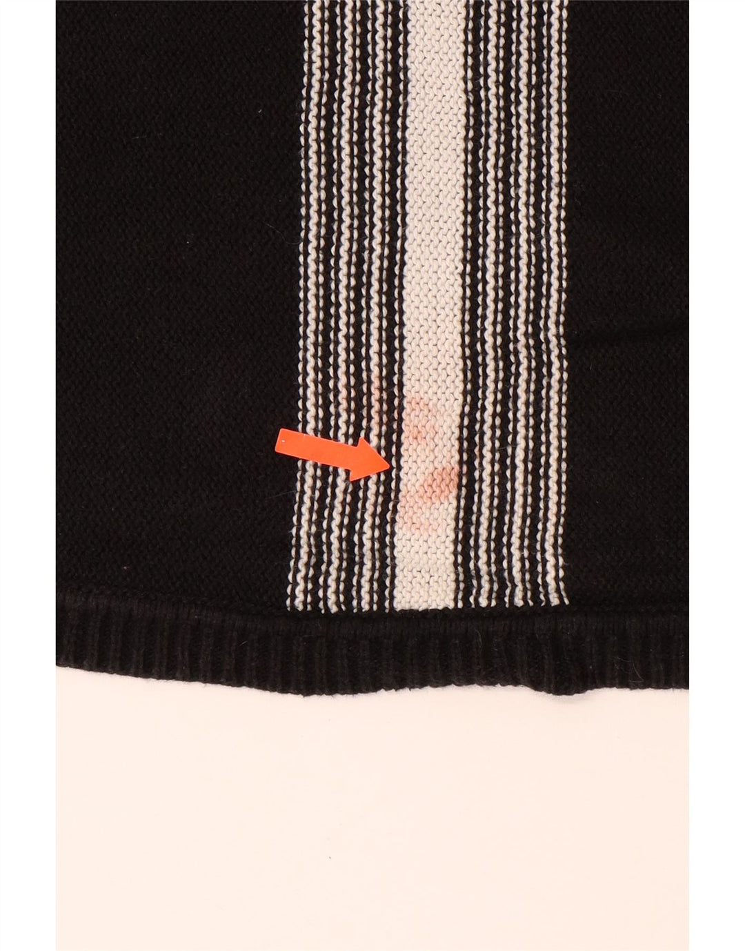 CALVIN KLEIN Ανδρικό πουλόβερ με λαιμόκαυστο βαμβακερό μεσαίο μαύρο ριγέ