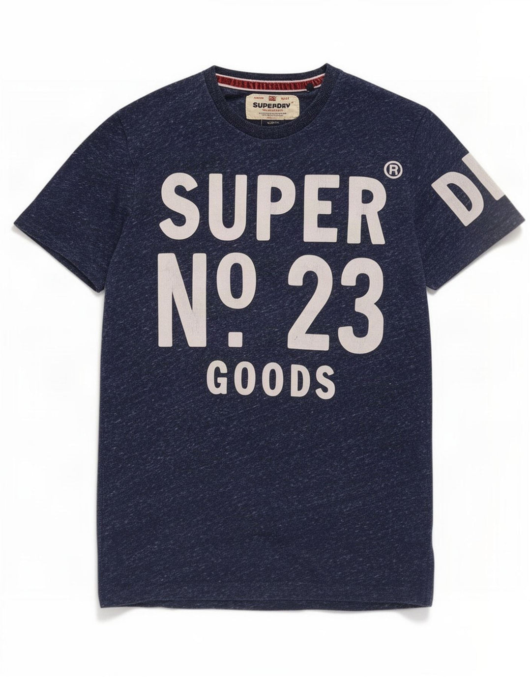 Ανδρικό γραφικό μπλουζάκι Superdry Top Small Navy Blue Flecked Polyester