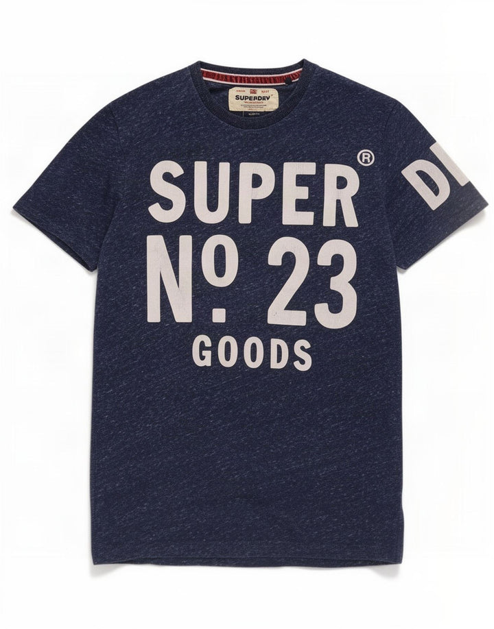 Ανδρικό γραφικό μπλουζάκι Superdry Top Small Navy Blue Flecked Polyester