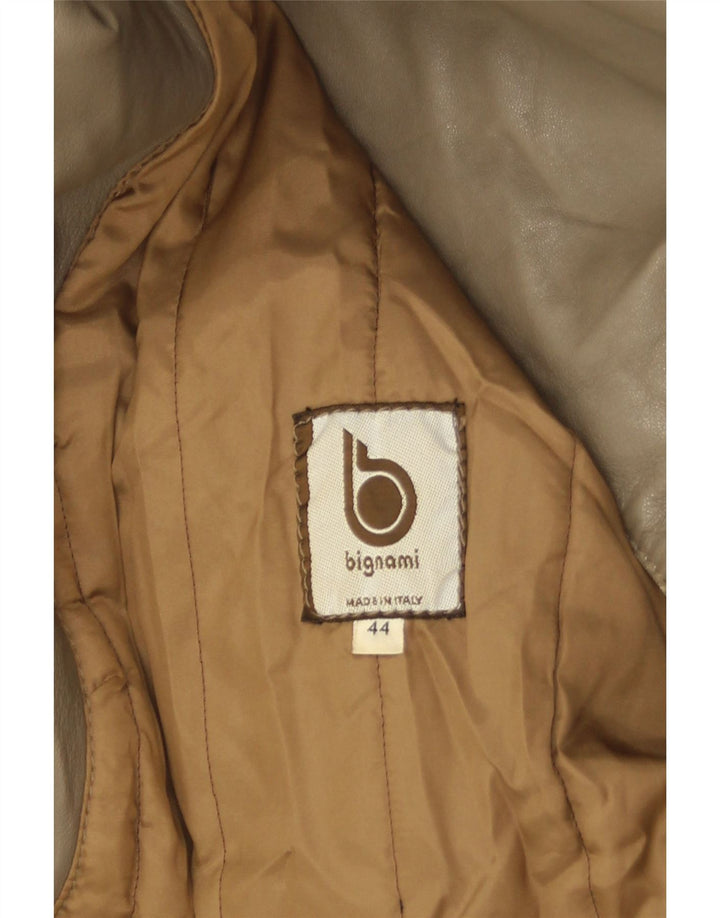 Bignami Γυναικείο Δερμάτινο Μπουφάν IT 44 Medium Grey