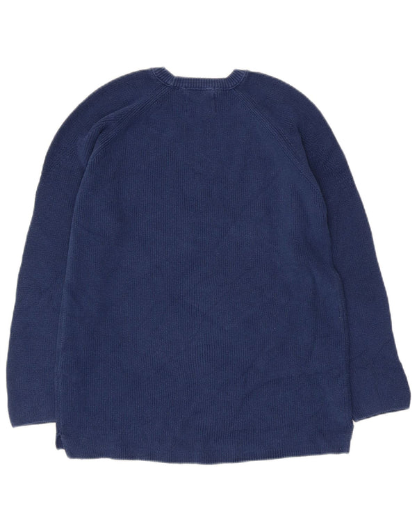 Zara Boys Boat Neck Jumper πουλόβερ 11-12 ετών Navy Blue Cotton