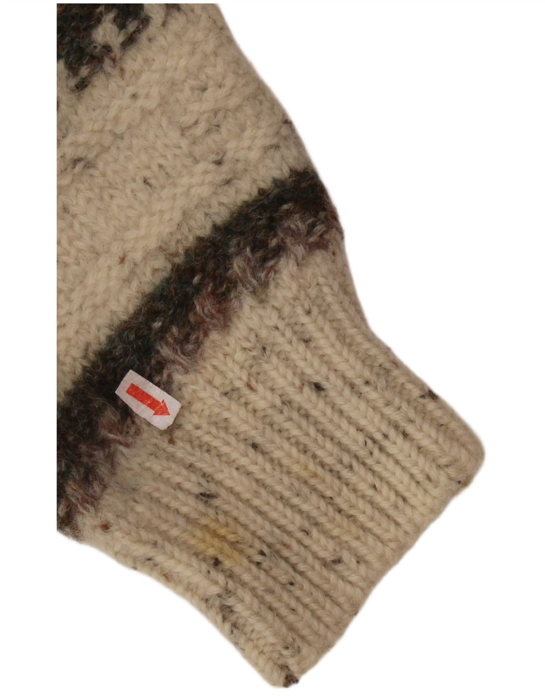 SERGIO TACCHINI Γυναικείο πουλόβερ με λαιμόκοψη UK 16 Large Beige ριγέ