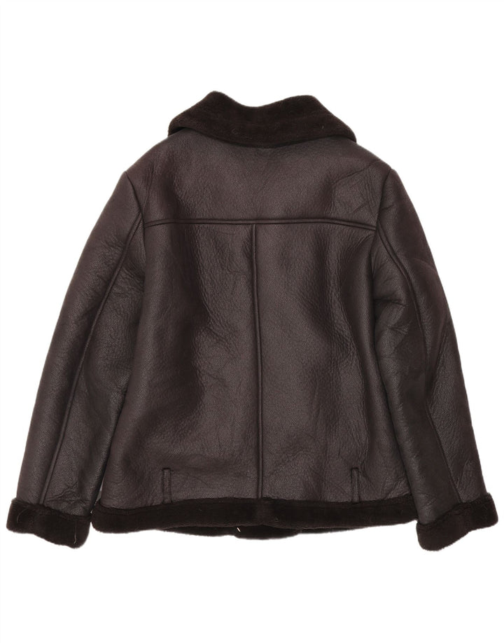 C&A Γυναικείο Sherpa Faux Leather Biker Jacket EU 44 XL Μαύρο Πολυεστέρας