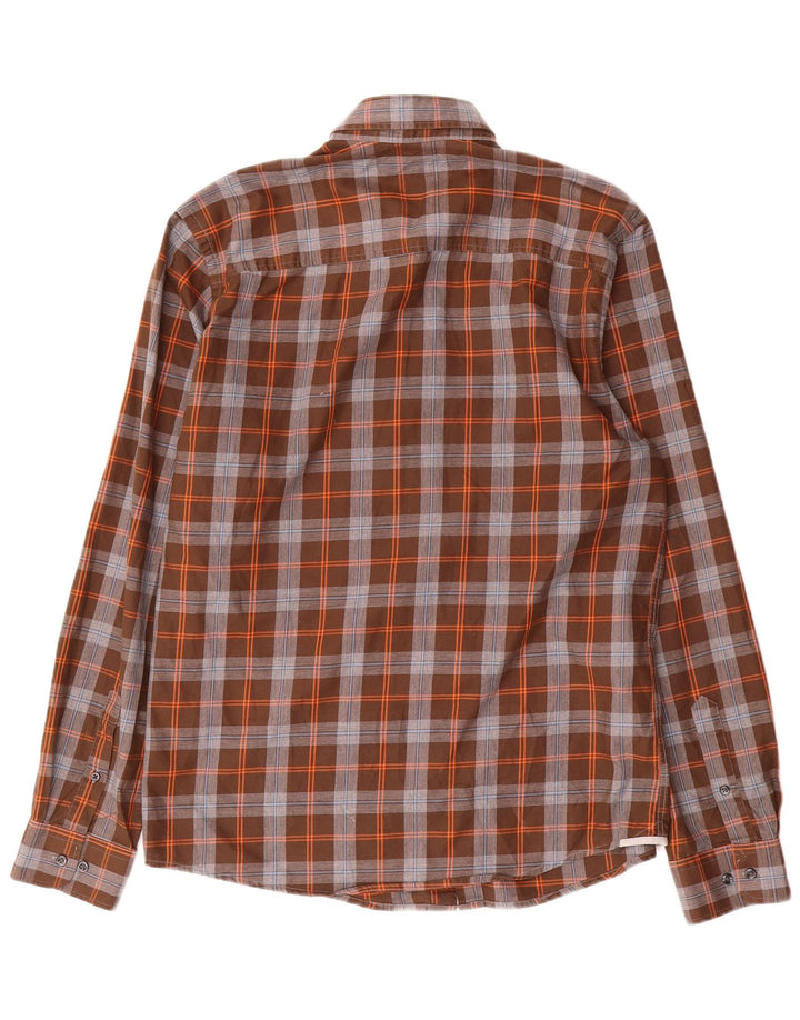 Jack & Jones Ανδρικό πουκάμισο ραμμένο σε μεγάλο καφέ βαμβάκι