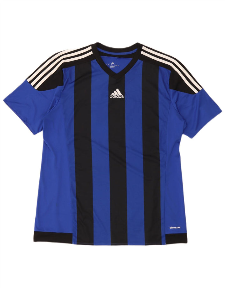 Ανδρικό γραφικό μπλουζάκι Adidas Climacool Top XL Blue Colorblock Πολυεστέρας