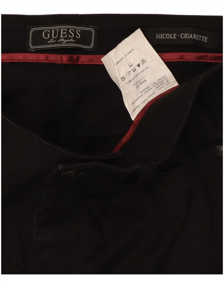 Guess Womens Cigarette Slim Jeans W27 L30 Μαύρο βαμβακερό