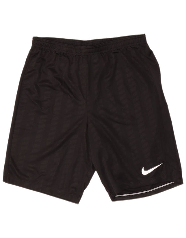 Ανδρικό αθλητικό σορτς Nike Dri Fit, μεσαίο μαύρο ριγέ πολυεστέρα