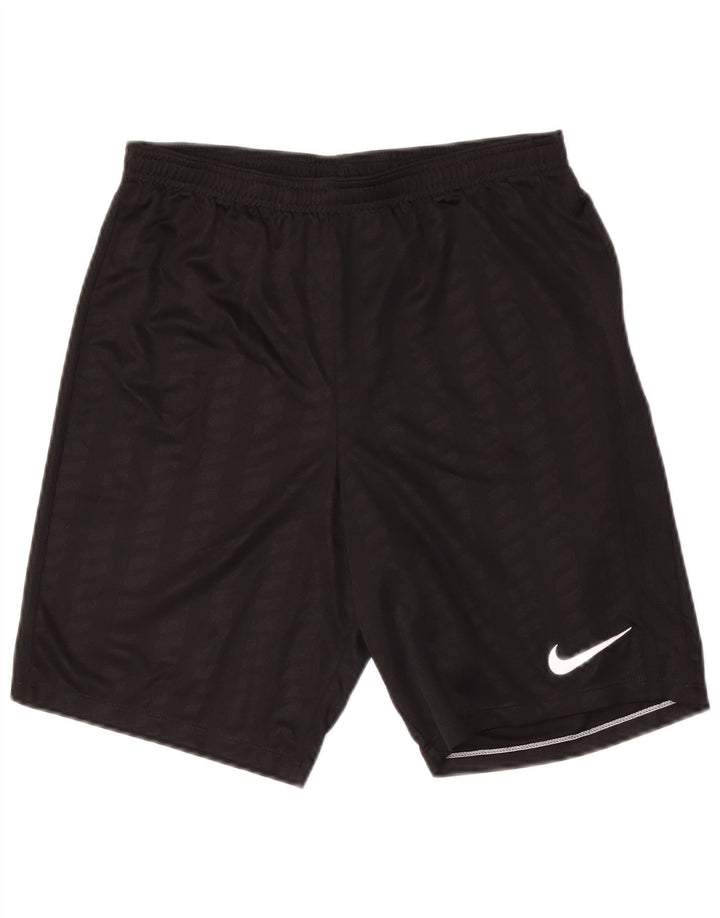 Ανδρικό αθλητικό σορτς Nike Dri Fit, μεσαίο μαύρο ριγέ πολυεστέρα