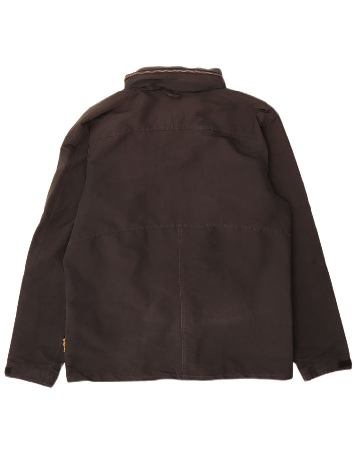 Jack Wolfskin Ανδρικό μπουφάν βροχής με κουκούλα UK 36/38 Μεσαίο μαύρο πολυεστέρα