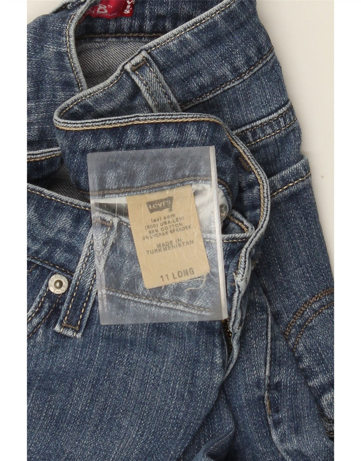 LEVI'S Womens 518 Super Low Bootcut Jeans US 11 Large W30 L32 Μπλε βαμβακερό
