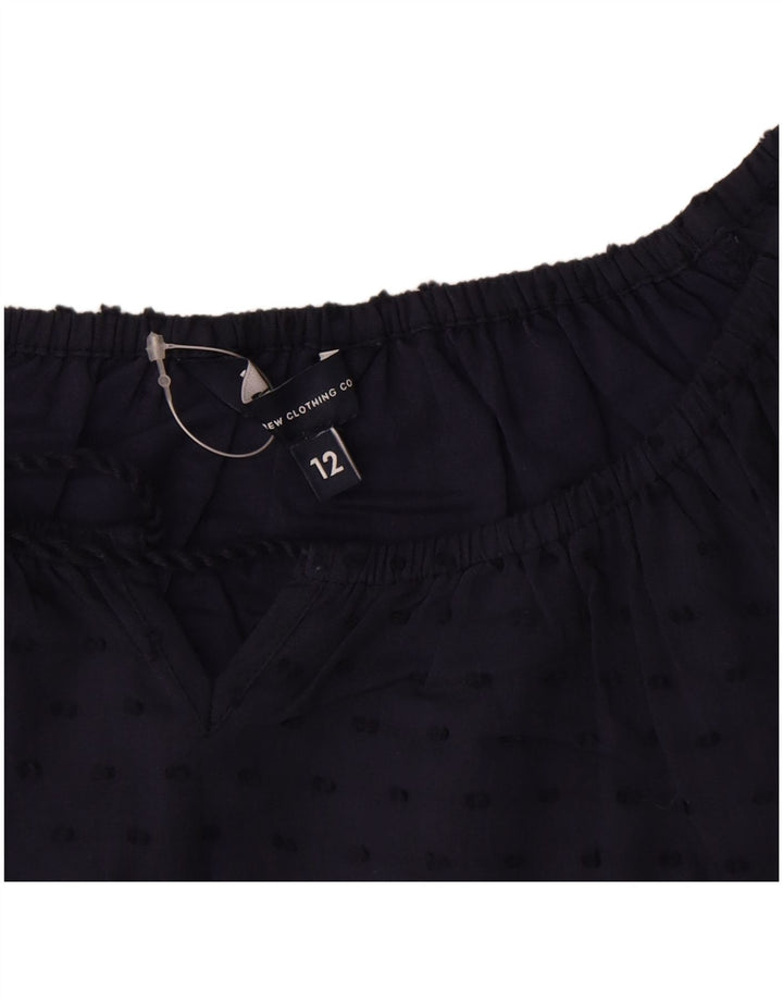 Crew Clothing Γυναικείο φόρεμα Shift UK 12 Medium Navy Blue Spotted