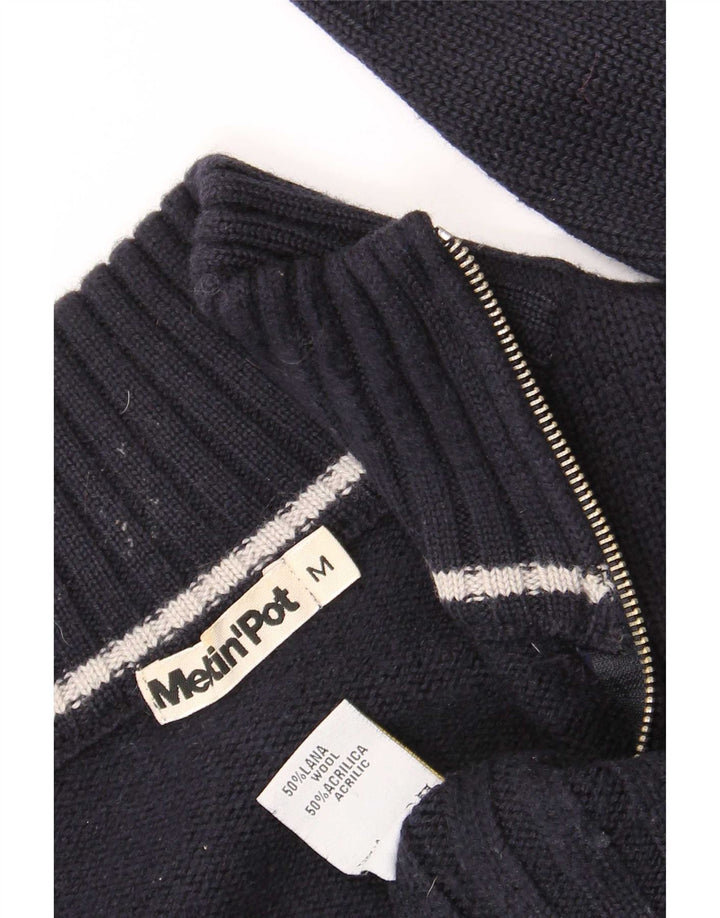 Γυναικείο πουλόβερ ζακέτα Meltin' Pot UK 14 Medium Navy Blue Wool