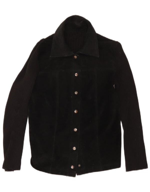 Vintage Girls Suede Jacket 11-12 Years Μαύρο