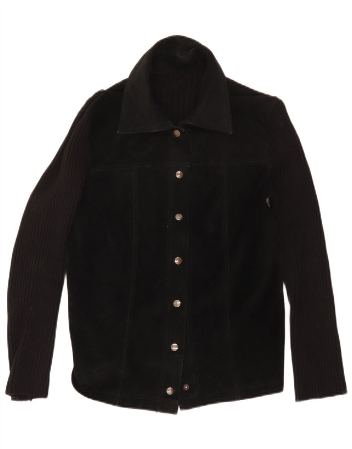 Vintage Girls Suede Jacket 11-12 Years Μαύρο