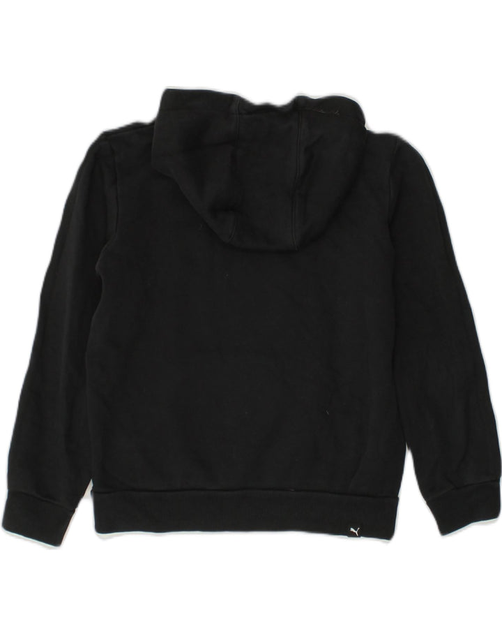 PUMA Boys Graphic Hoodie Jumper 11-12 Years Black Cotton | Vintage Puma | Thrift | Second-Hand Puma | Used Clothing | Messina Hembry 
