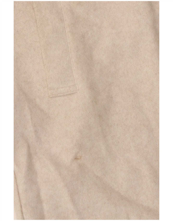 Zara Γυναικείο πανωφόρι με κουκούλα UK 12 Medium Beige Polyester