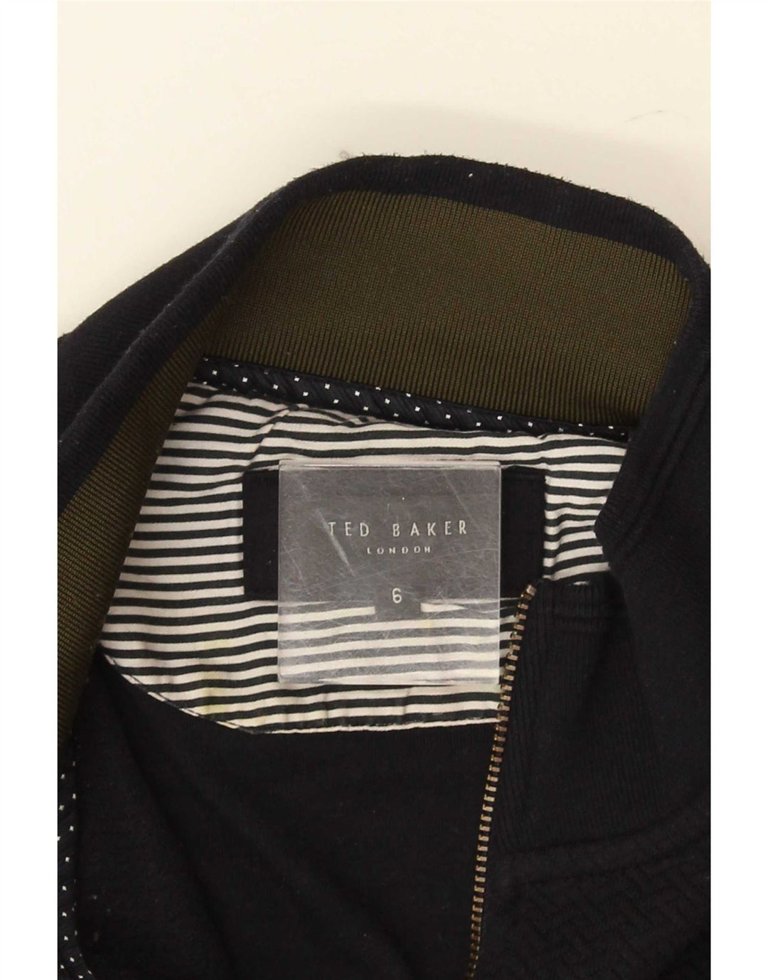 Ανδρικό πουλόβερ με φερμουάρ Ted Baker, μέγεθος 6 2XL Navy Blue