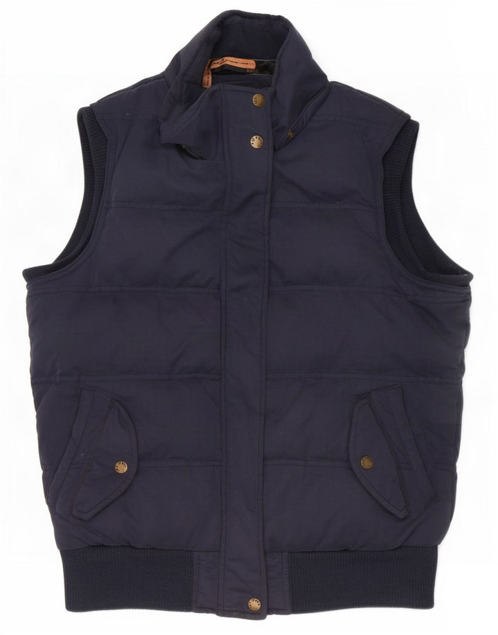 Fat Face Γυναικεία επένδυση Gilet UK 12 Medium Navy Blue Polyester