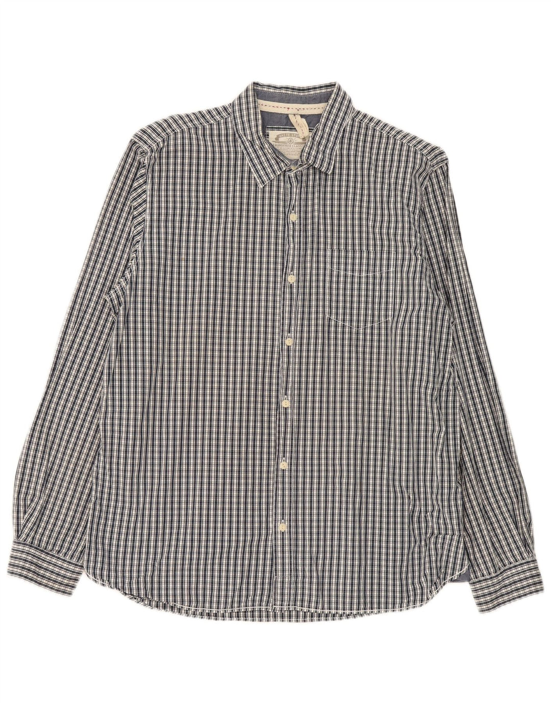 White Stuff Ανδρικό πουκάμισο Classic Fit XL Navy Blue Check Cotton