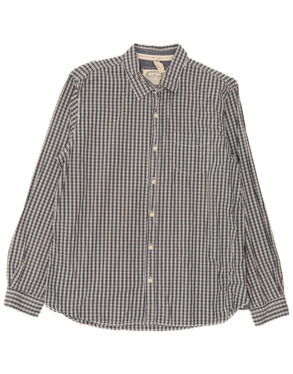 White Stuff Ανδρικό πουκάμισο Classic Fit XL Navy Blue Check Cotton